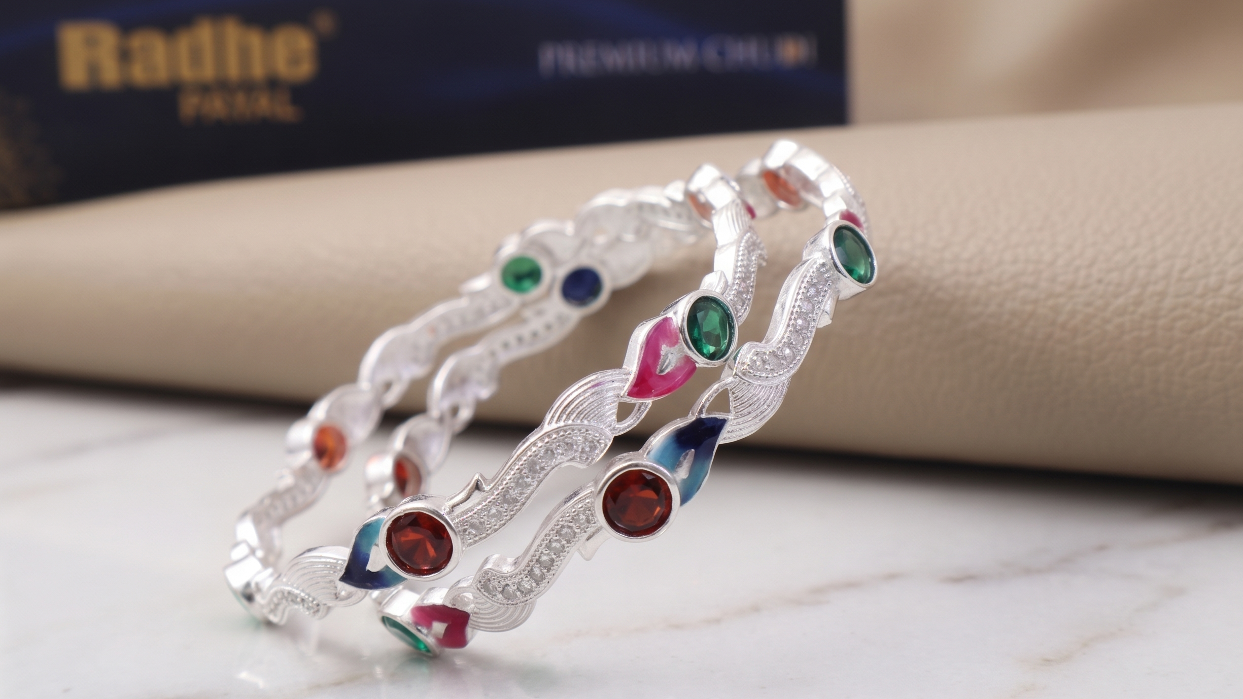 Classic Premium CZ Stone Bangles | Jwelisha