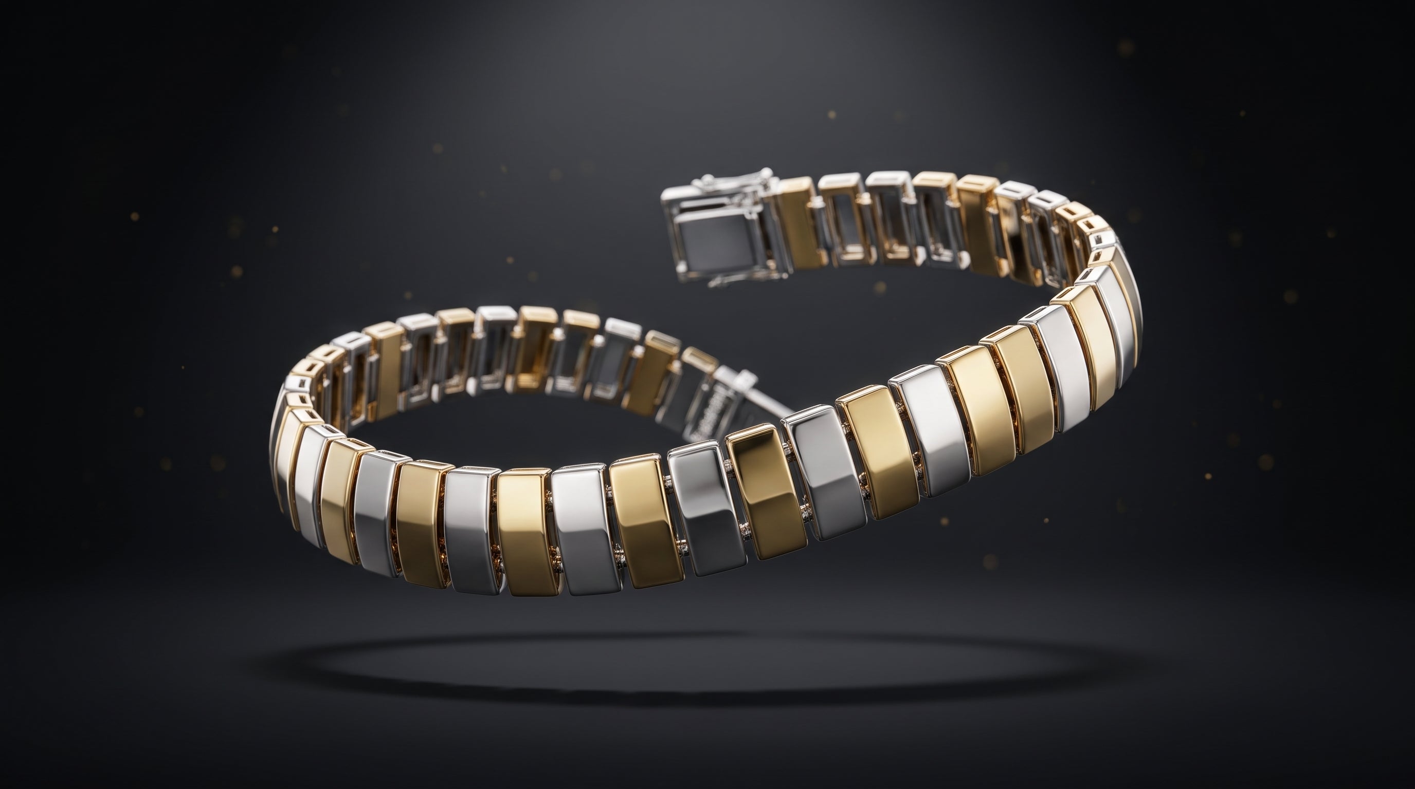 The Signature Two-Tone Link Bracelet — Handcrafted Men's Statement Piece