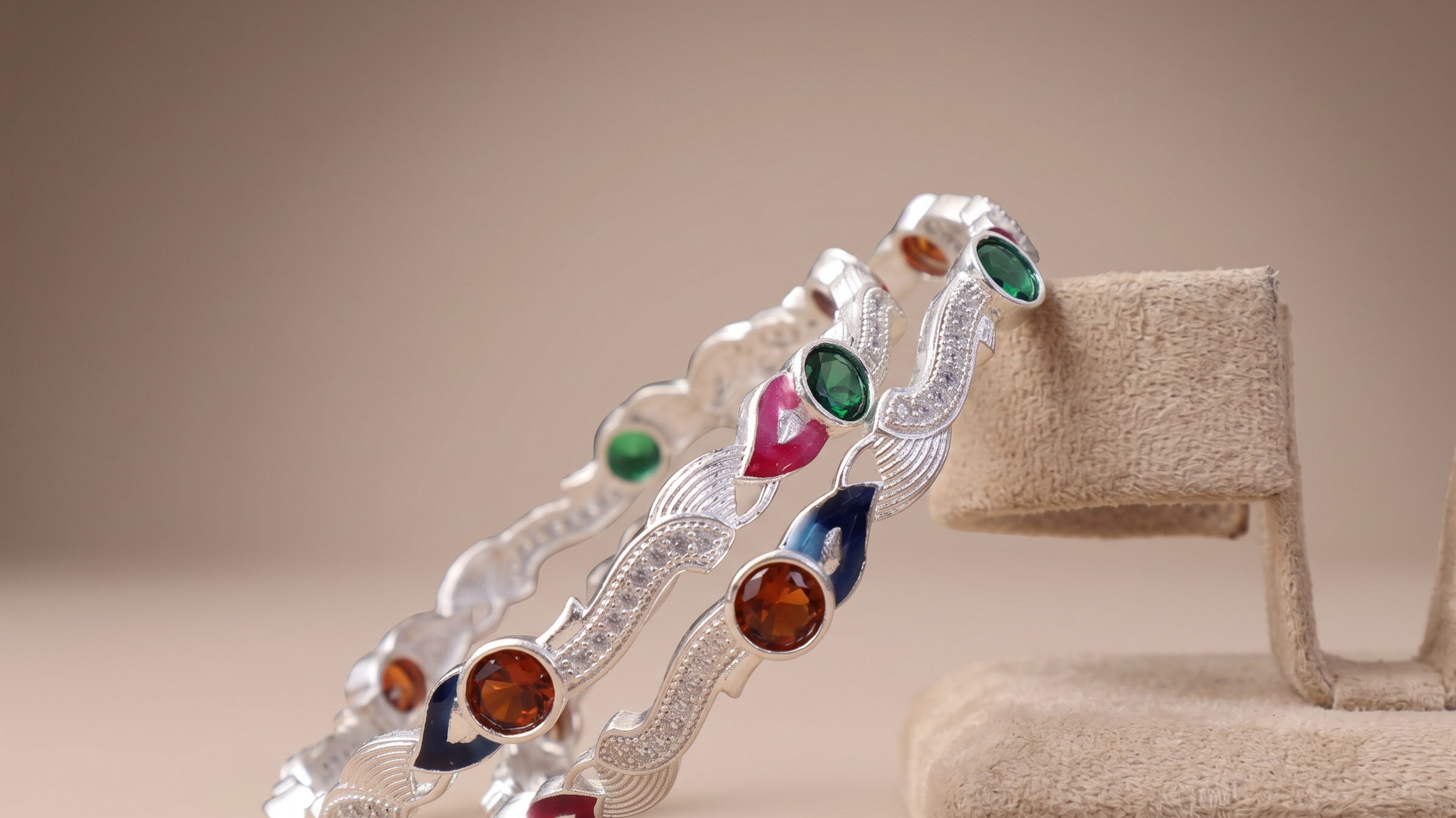 Classic Premium CZ Stone Bangles | Jwelisha