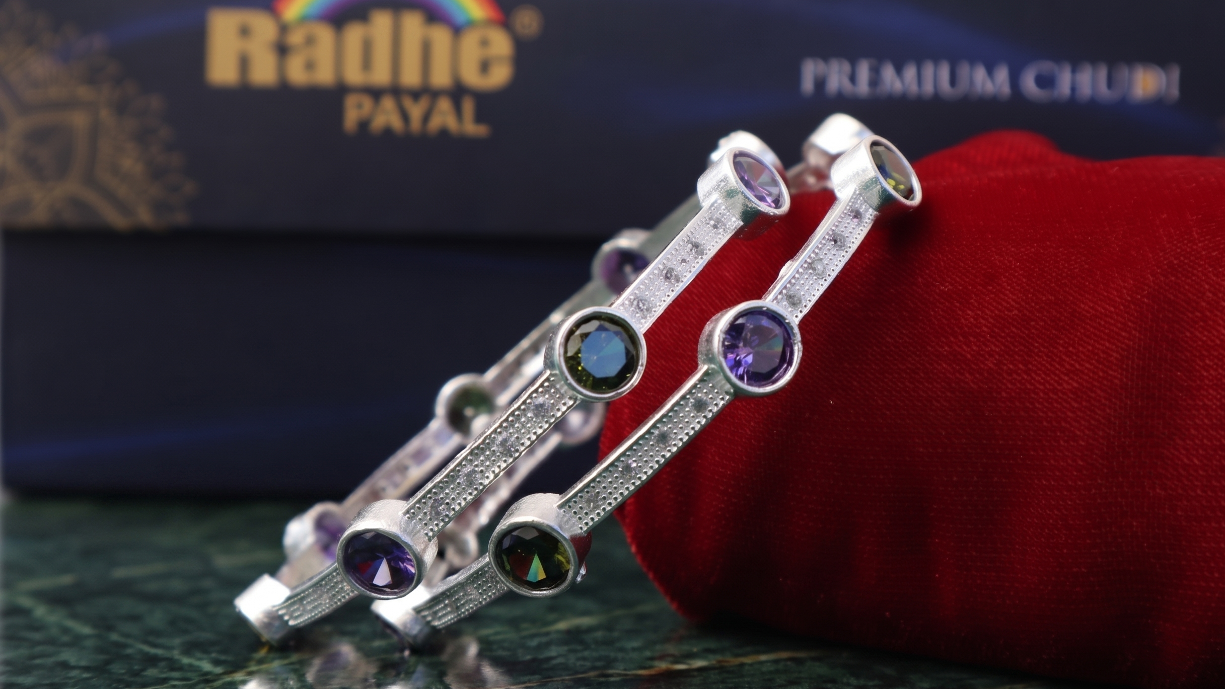 Classic Premium CZ Stone Bangles | Jwelisha
