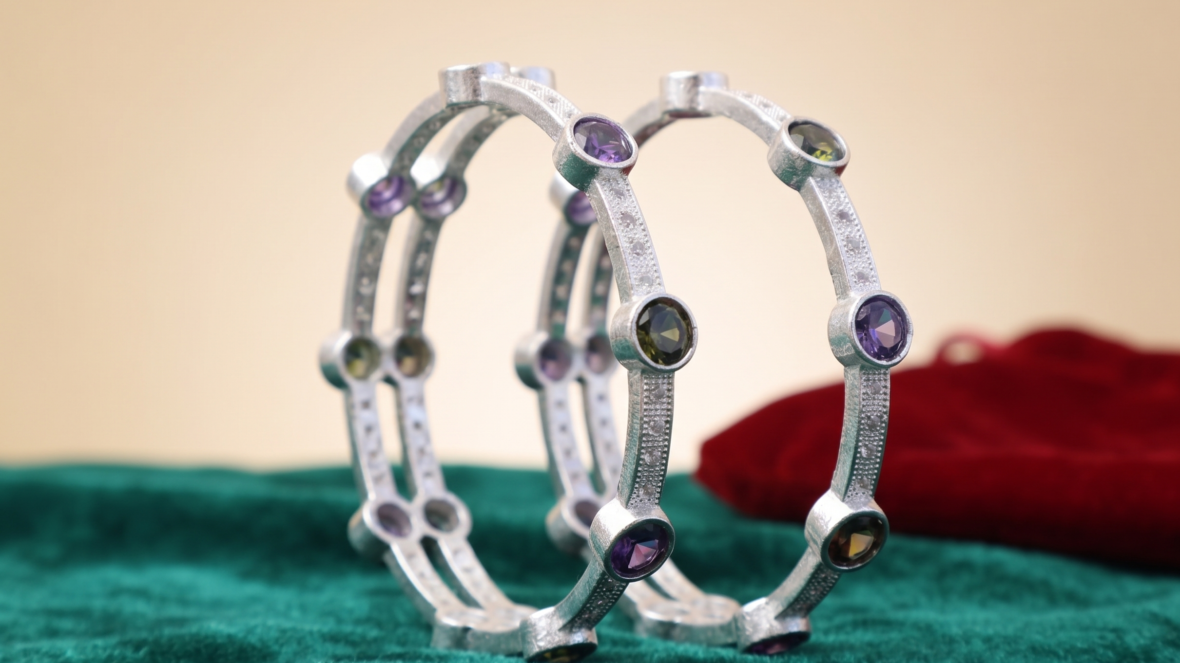 Classic Premium CZ Stone Bangles | Jwelisha