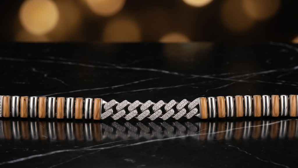 The Signature Two-Tone Link Bracelet — Handcrafted Men's Statement Piece