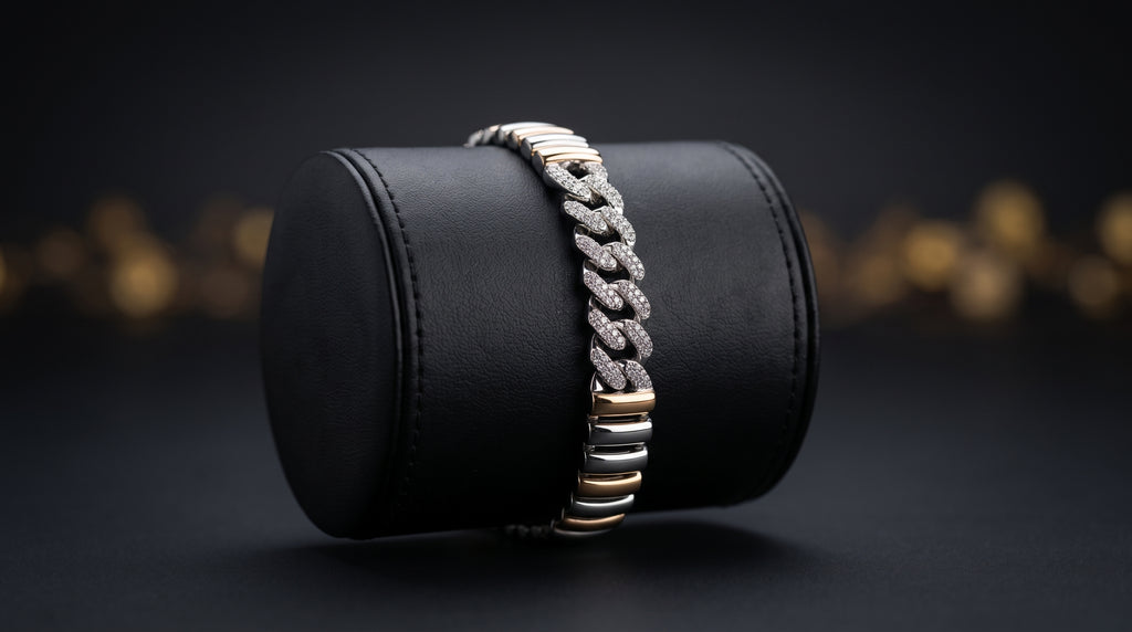 The Signature Two-Tone Link Bracelet — Handcrafted Men's Statement Piece