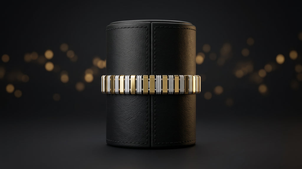 The Signature Two-Tone Link Bracelet — Handcrafted Men's Statement Piece