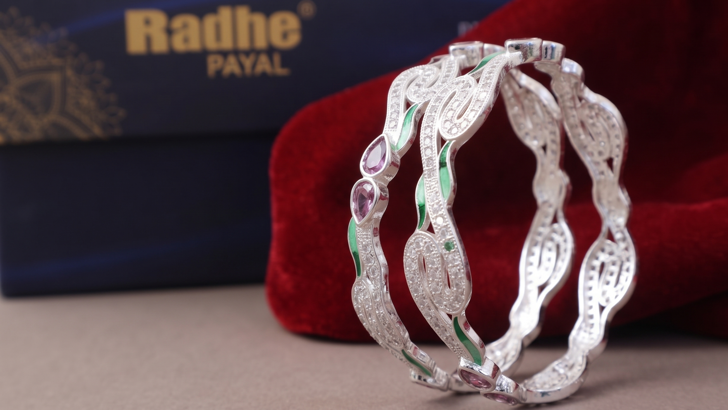 Classic Premium CZ Stone Bangles | Jwelisha