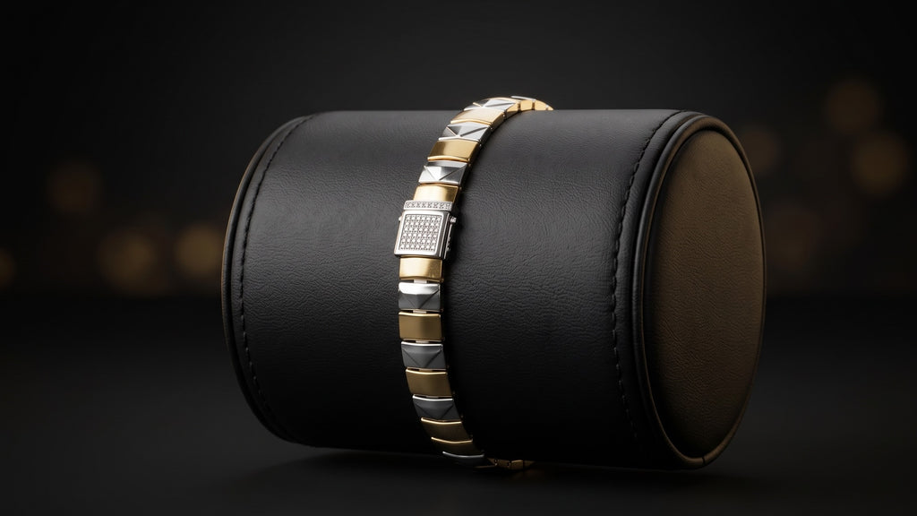 The Signature Two-Tone Link Bracelet — Handcrafted Men's Statement Piece
