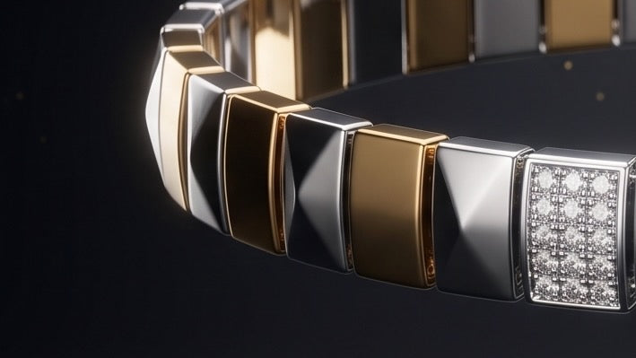 The Signature Two-Tone Link Bracelet — Handcrafted Men's Statement Piece