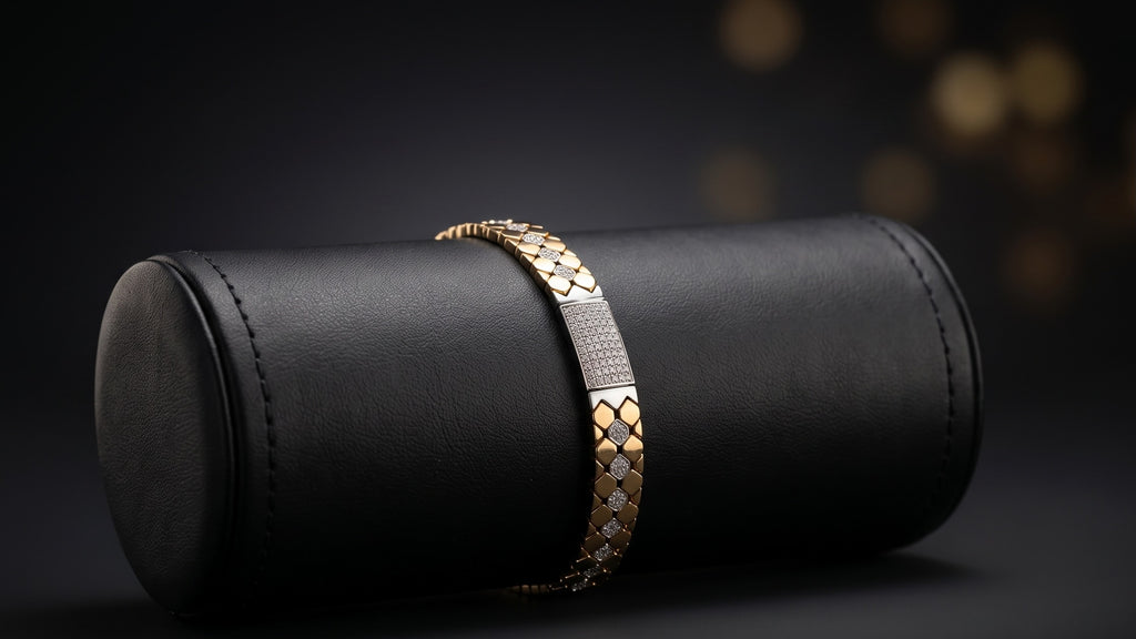 The Signature Two-Tone Link Bracelet — Handcrafted Men's Statement Piece