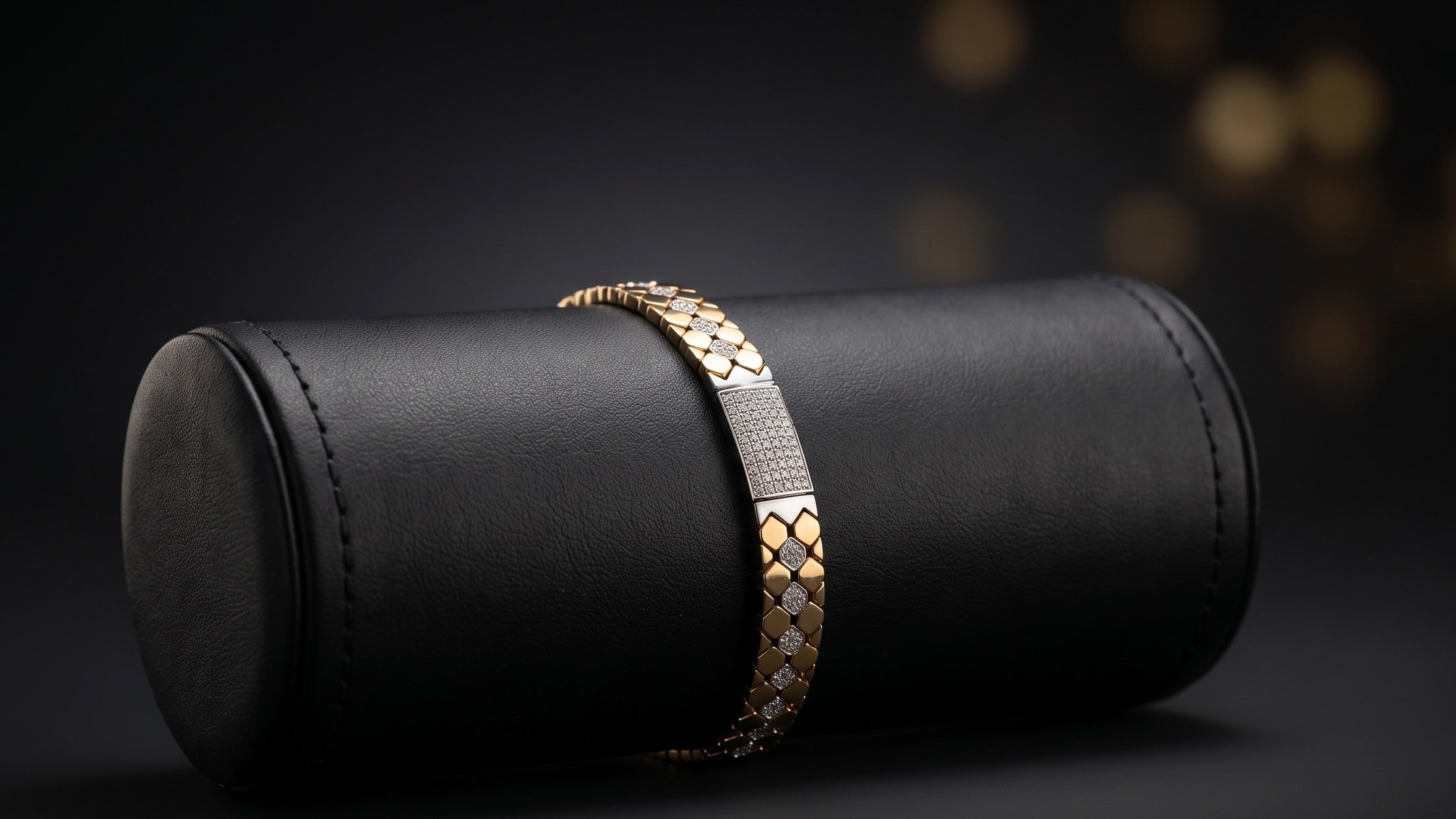 The Signature Two-Tone Link Bracelet — Handcrafted Men's Statement Piece