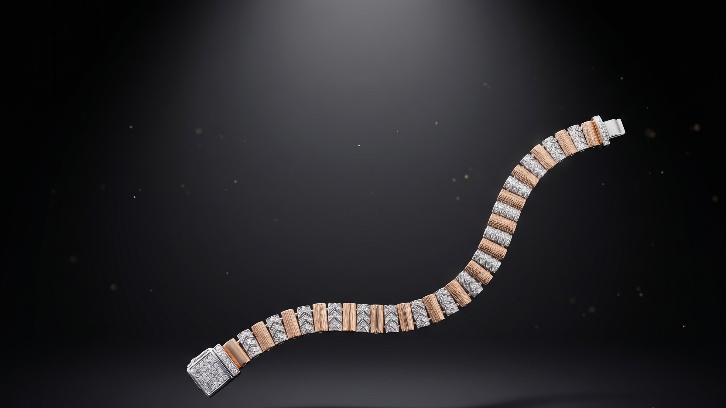 The Signature Two-Tone Link Bracelet — Handcrafted Men's Statement Piece