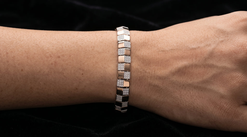 The Signature Two-Tone Link Bracelet — Handcrafted Men's Statement Piece