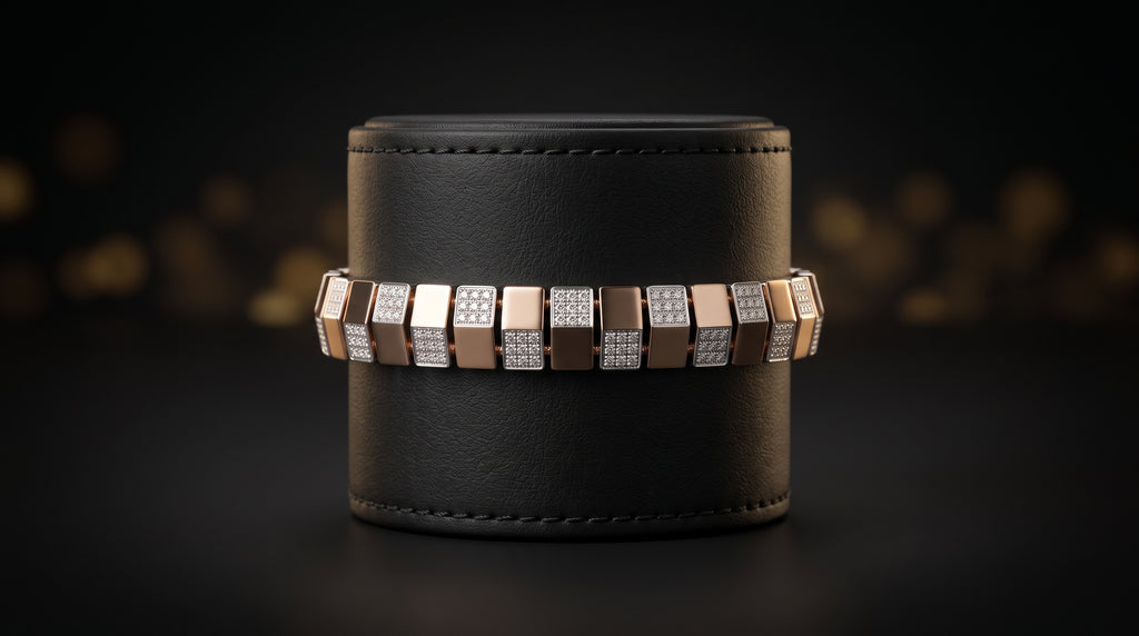 The Signature Two-Tone Link Bracelet — Handcrafted Men's Statement Piece