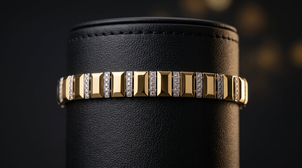 The Signature Two-Tone Link Bracelet — Handcrafted Men's Statement Piece