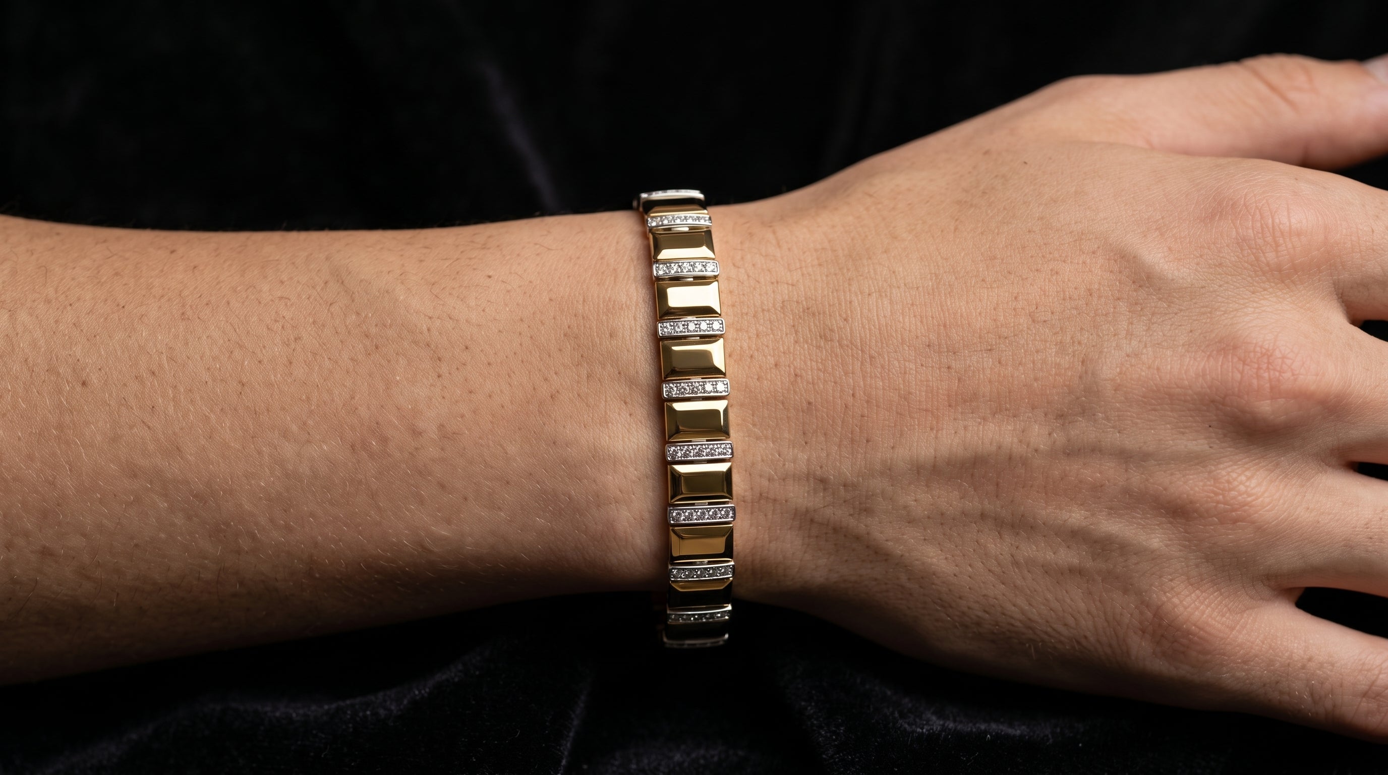 The Signature Two-Tone Link Bracelet — Handcrafted Men's Statement Piece