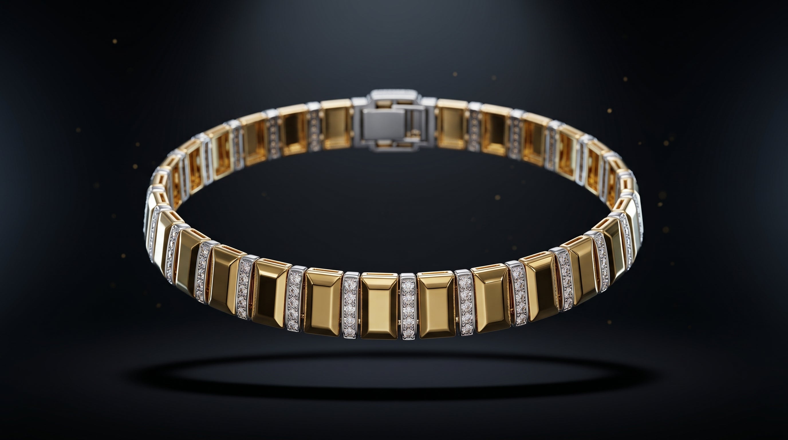 The Signature Two-Tone Link Bracelet — Handcrafted Men's Statement Piece