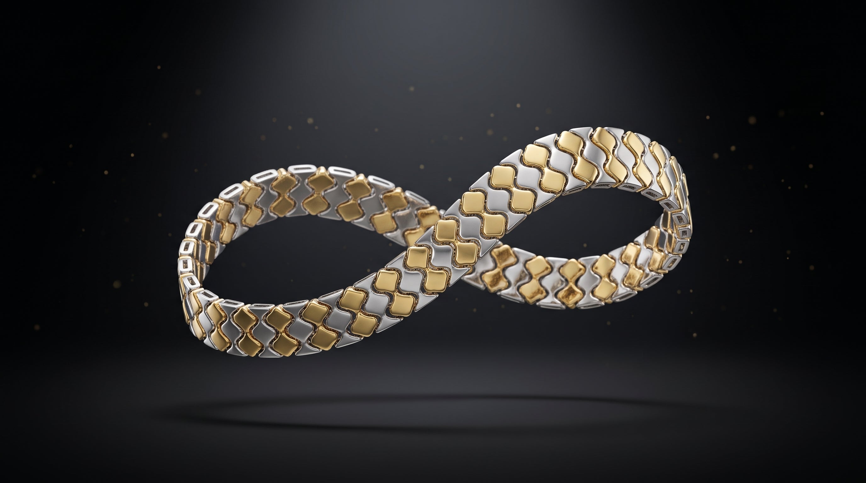 The Signature Two-Tone Link Bracelet — Handcrafted Men's Statement Piece