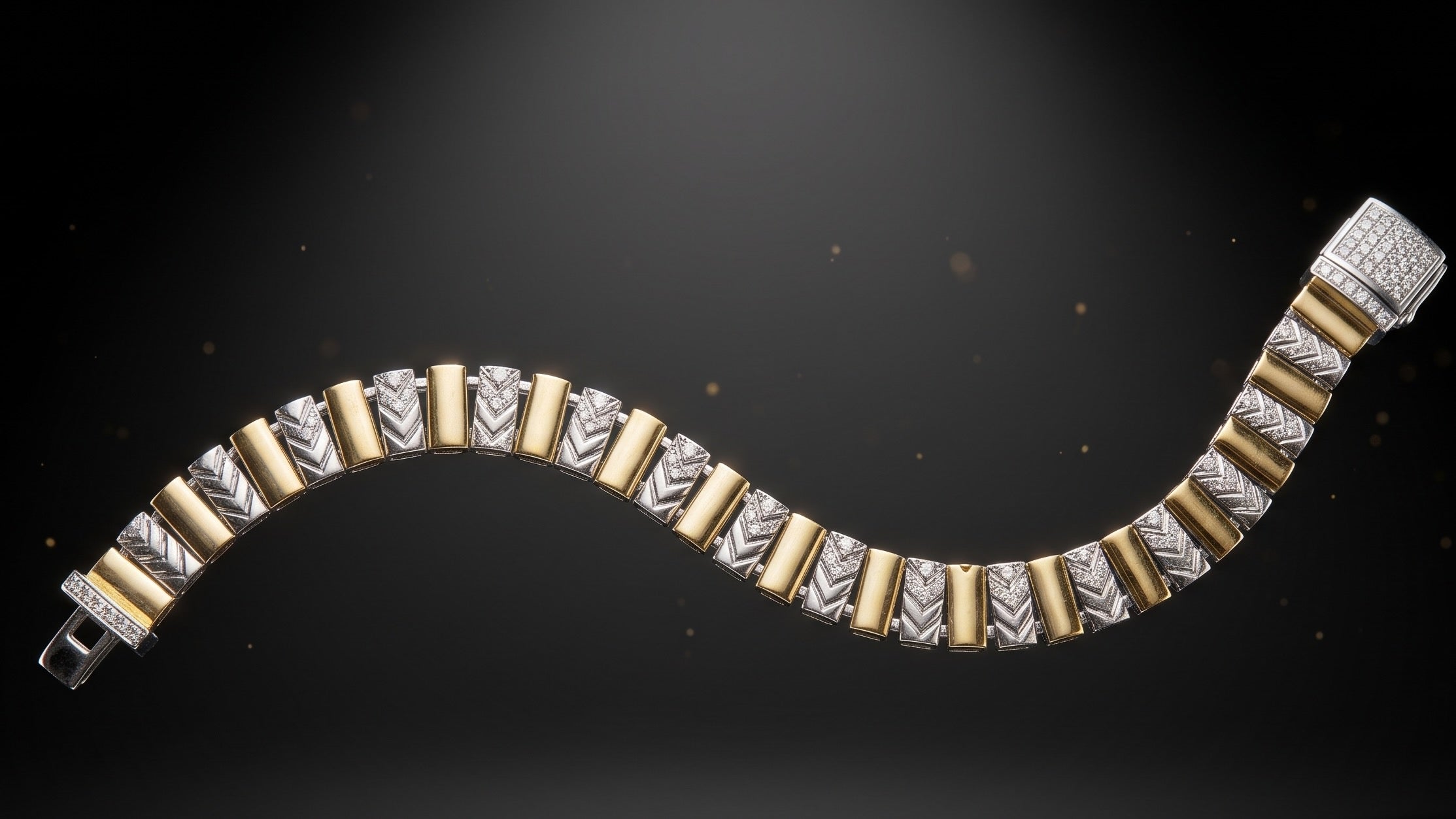 The Signature Two-Tone Link Bracelet — Handcrafted Men's Statement Piece