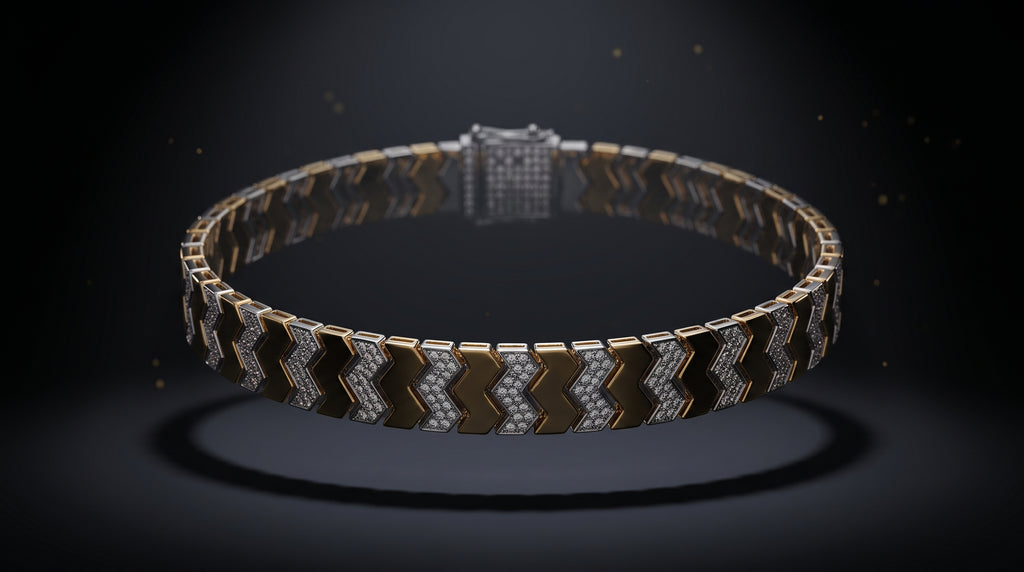 The Signature Two-Tone Link Bracelet — Handcrafted Men's Statement Piece