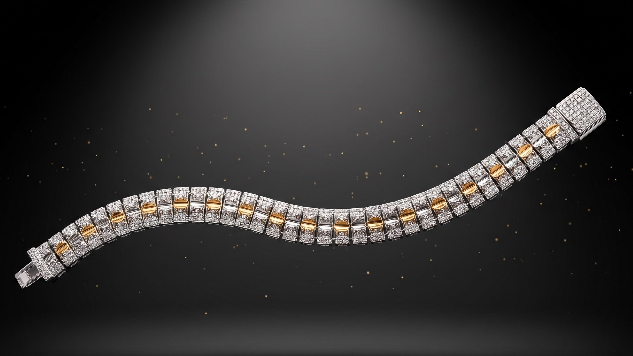 The Signature Two-Tone Link Bracelet — Handcrafted Men's Statement Piece