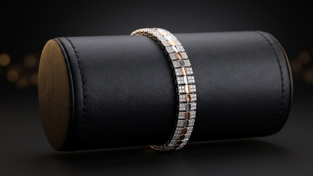 The Signature Two-Tone Link Bracelet — Handcrafted Men's Statement Piece