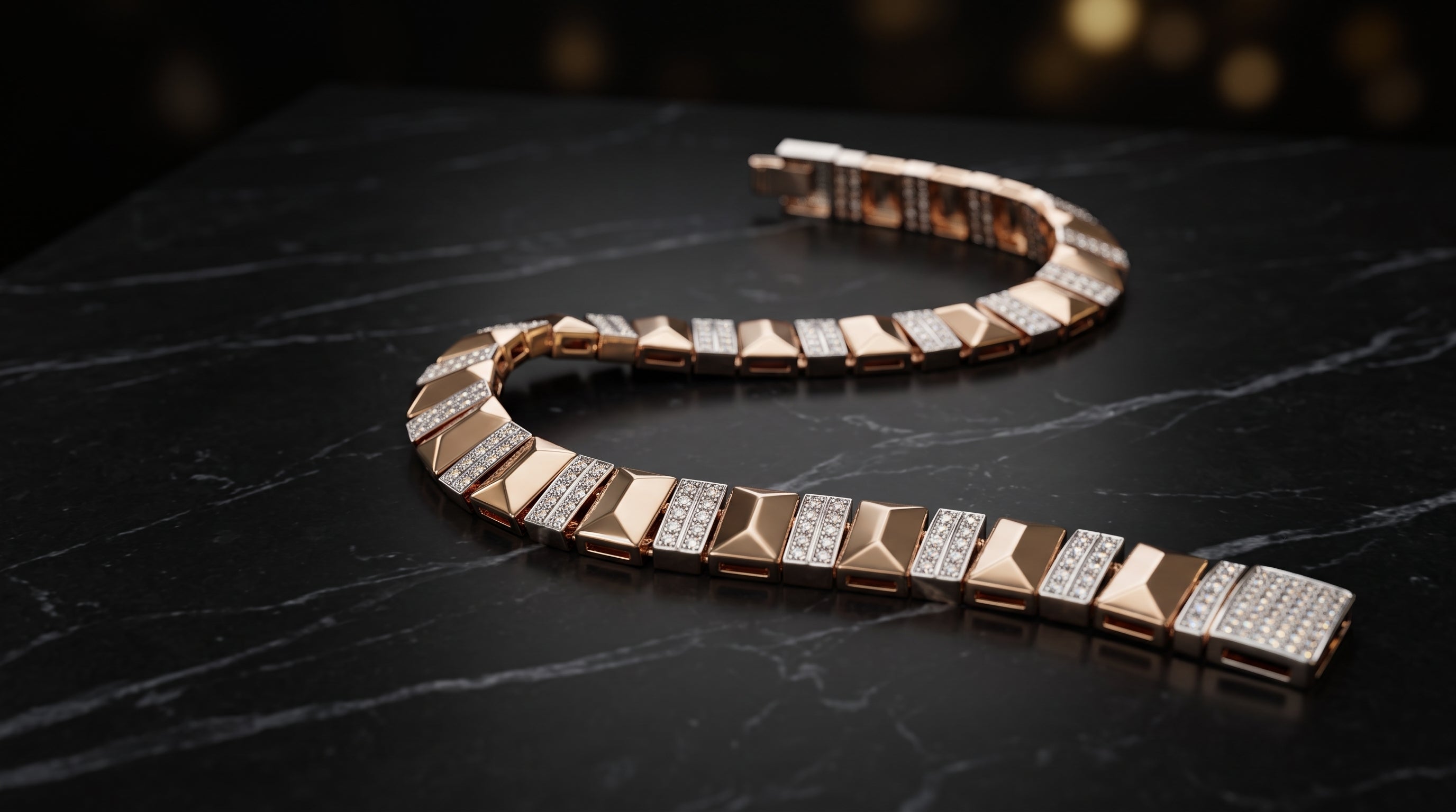 The Signature Two-Tone Link Bracelet — Handcrafted Men's Statement Piece