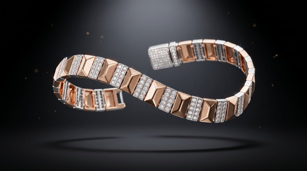 The Signature Two-Tone Link Bracelet — Handcrafted Men's Statement Piece