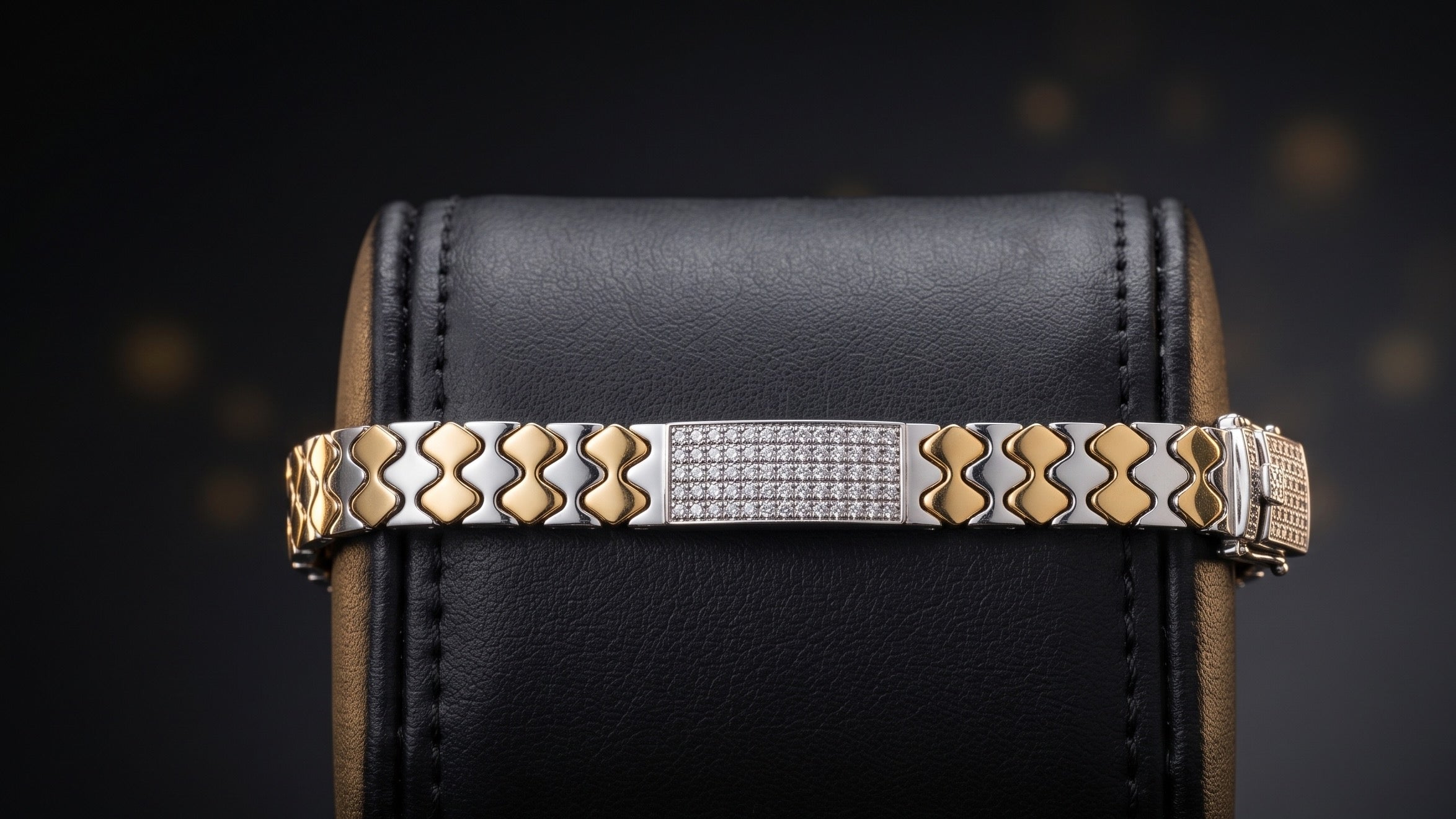 The Signature Two-Tone Link Bracelet — Handcrafted Men's Statement Piece