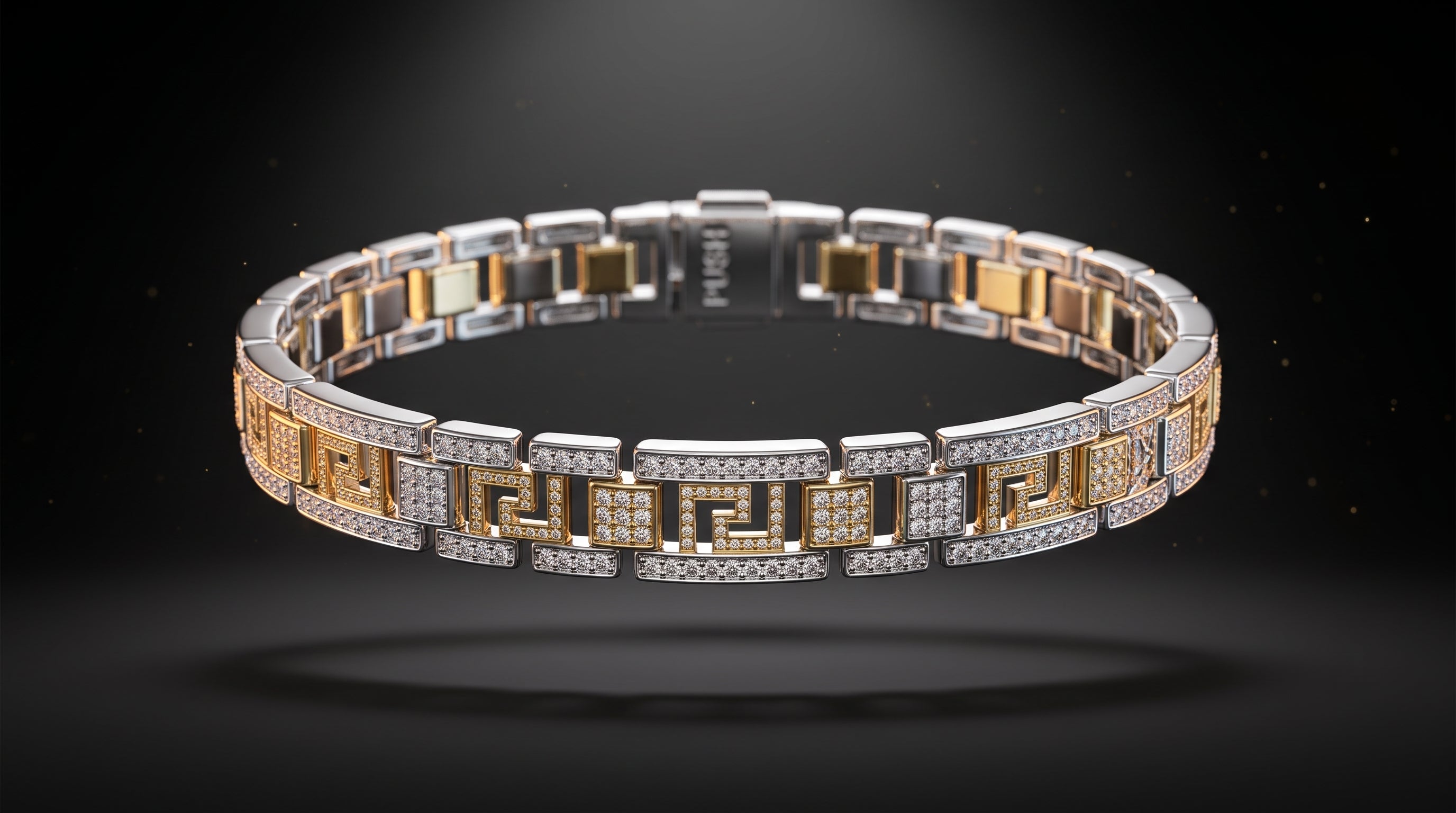 The Signature Two-Tone Link Bracelet — Handcrafted Men's Statement Piece