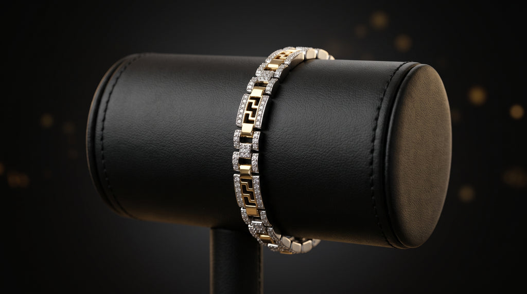 The Signature Two-Tone Link Bracelet — Handcrafted Men's Statement Piece