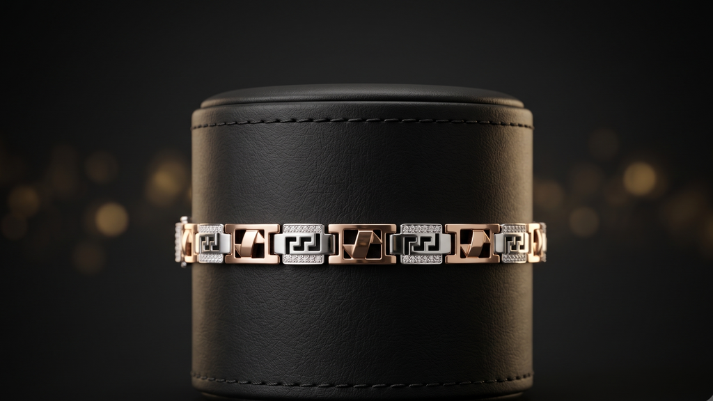 The Signature Two-Tone Link Bracelet — Handcrafted Men's Statement Piece