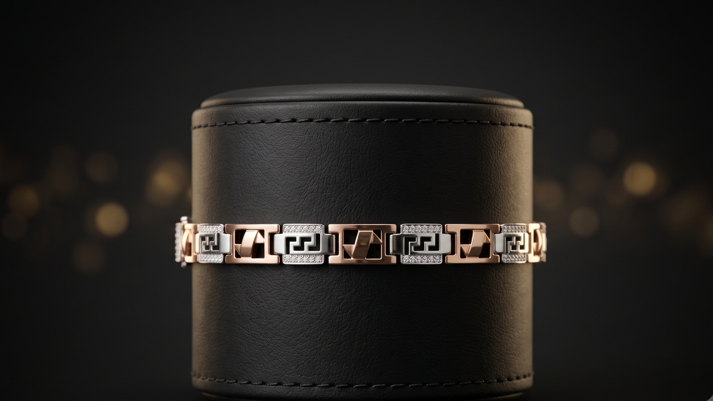 The Signature Two-Tone Link Bracelet — Handcrafted Men's Statement Piece
