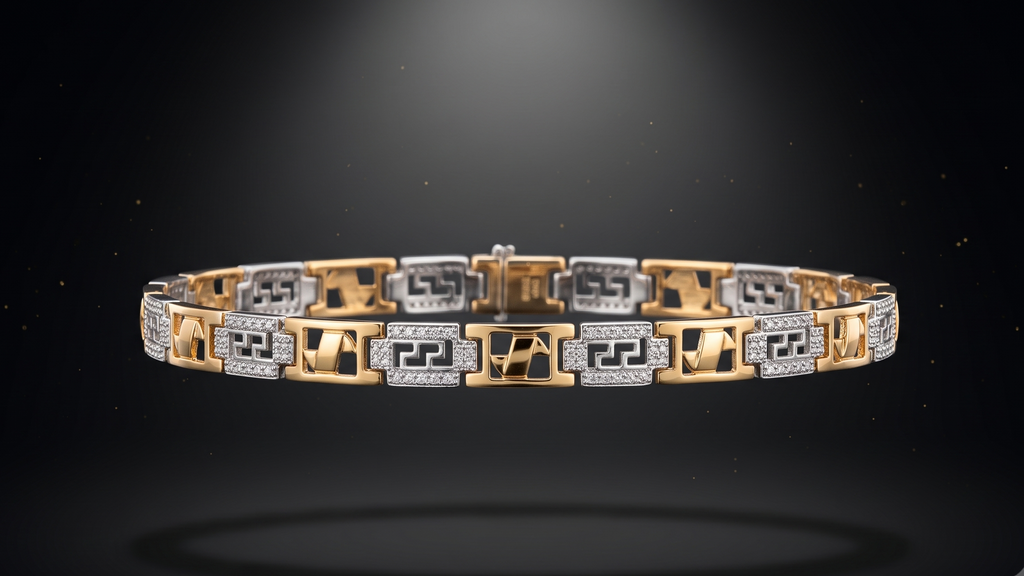 The Signature Two-Tone Link Bracelet — Handcrafted Men's Statement Piece