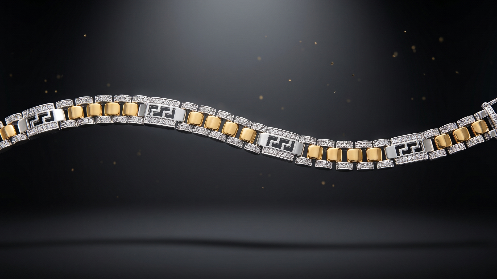The Signature Two-Tone Link Bracelet — Handcrafted Men's Statement Piece
