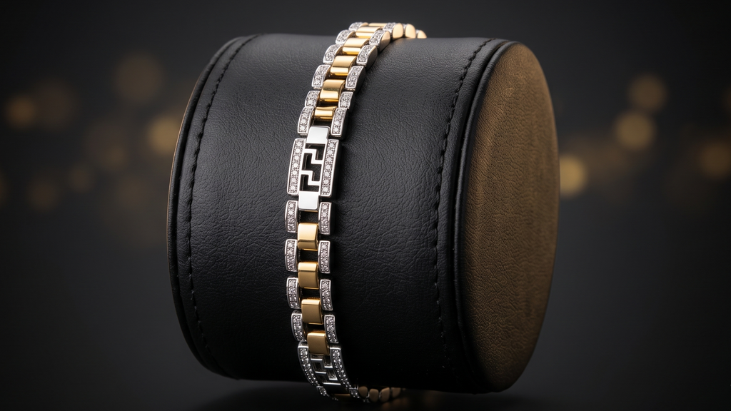 The Signature Two-Tone Link Bracelet — Handcrafted Men's Statement Piece