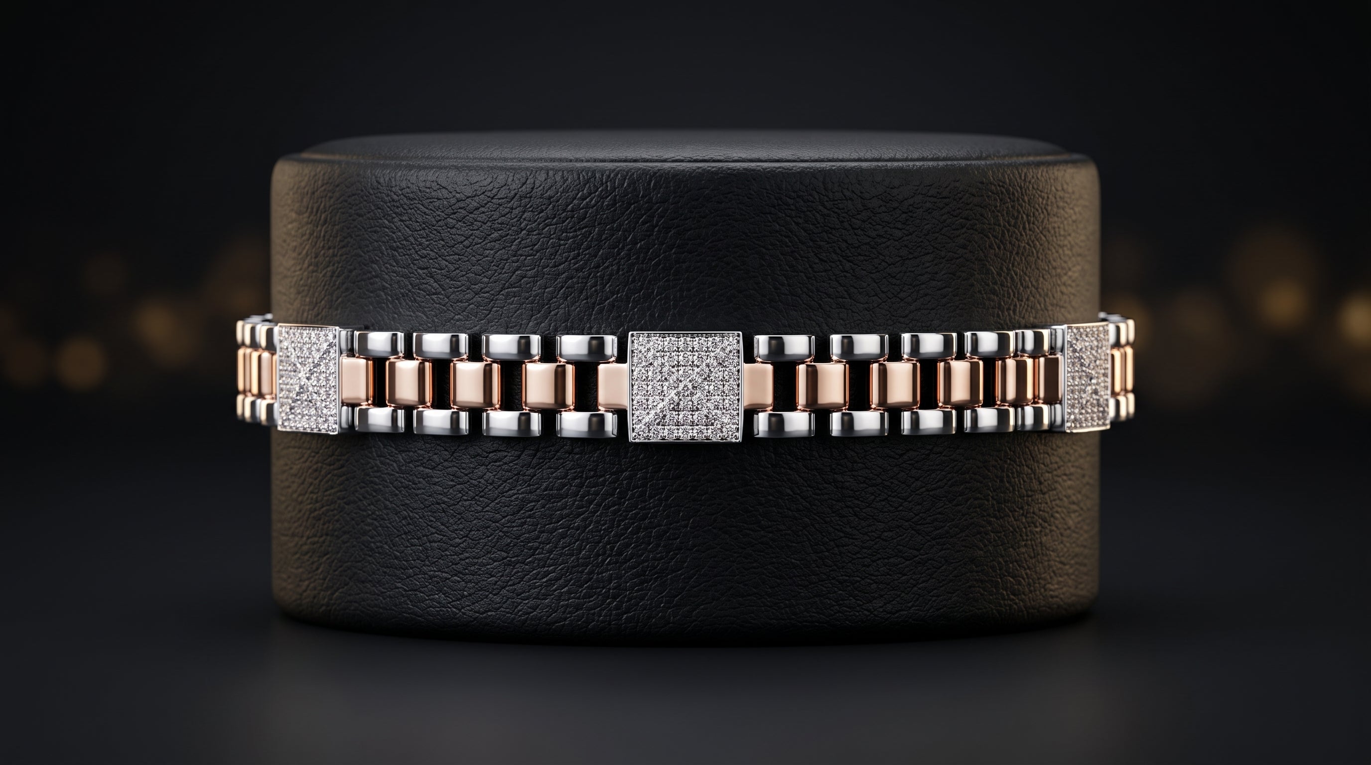 The Signature Two-Tone Link Bracelet — Handcrafted Men's Statement Piece