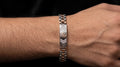 The Signature Two-Tone Link Bracelet — Handcrafted Men's Statement Piece