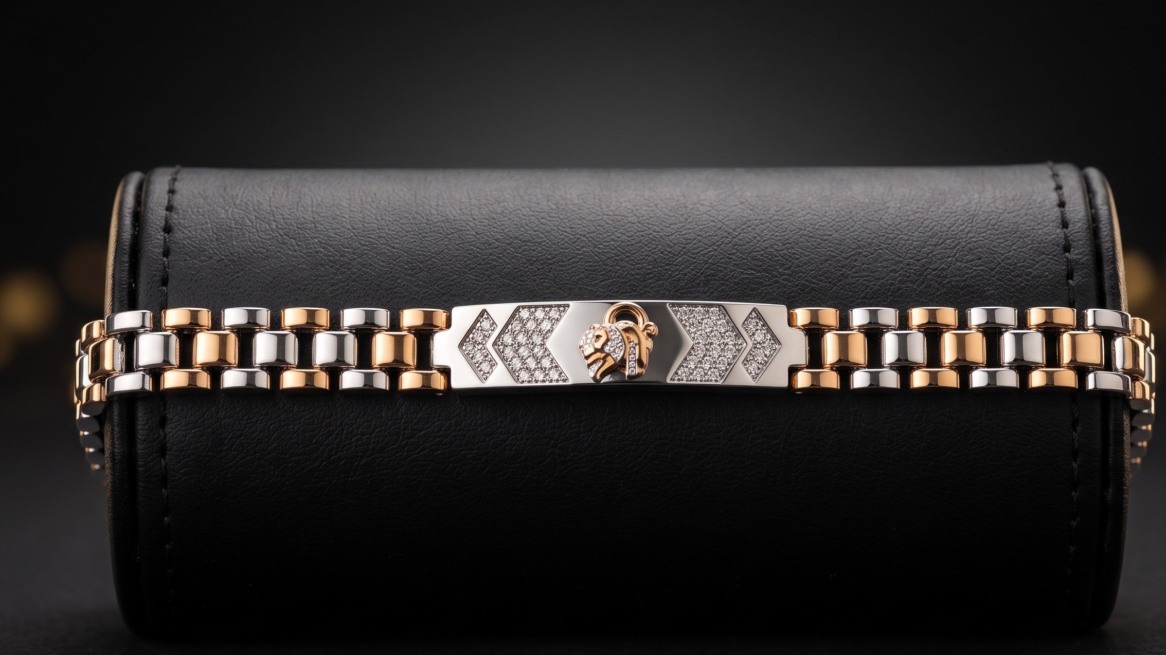 The Signature Two-Tone Link Bracelet — Handcrafted Men's Statement Piece