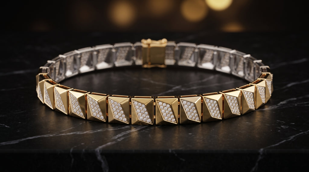 The Signature Two-Tone Link Bracelet — Handcrafted Men's Statement Piece