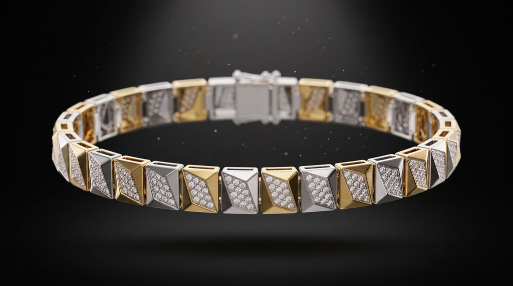 The Signature Two-Tone Link Bracelet — Handcrafted Men's Statement Piece