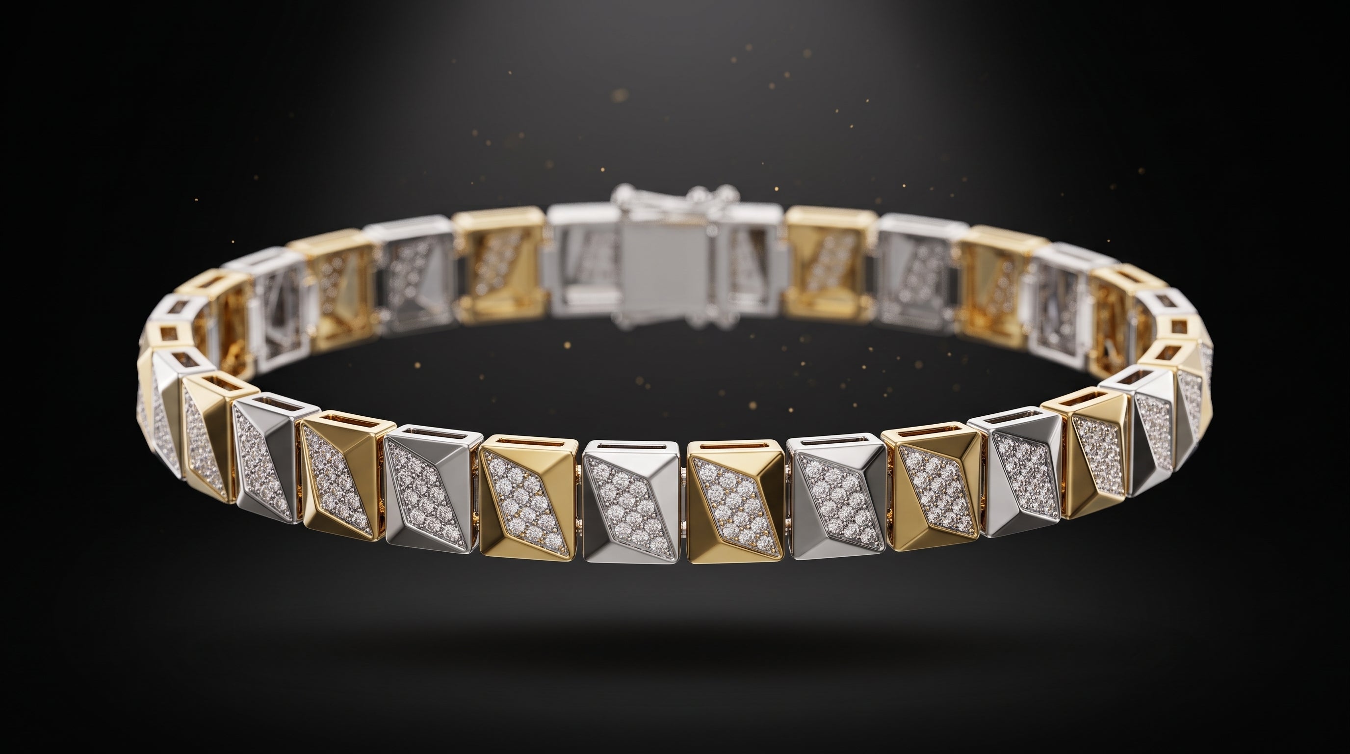 The Signature Two-Tone Link Bracelet — Handcrafted Men's Statement Piece