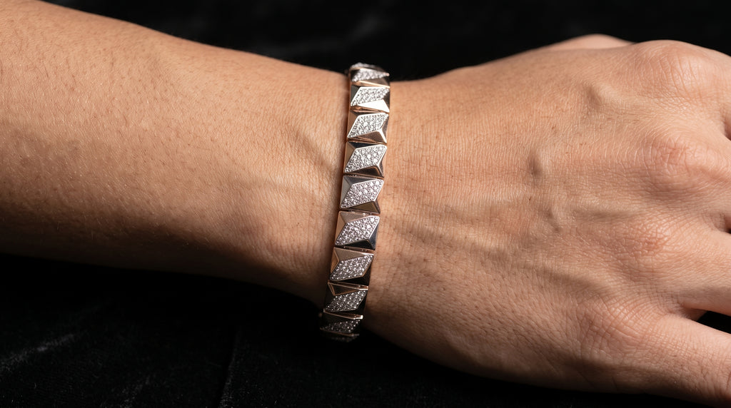 The Signature Two-Tone Link Bracelet — Handcrafted Men's Statement Piece