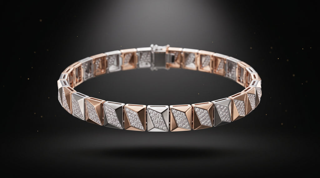 The Signature Two-Tone Link Bracelet — Handcrafted Men's Statement Piece