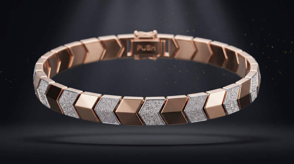 The Signature Two-Tone Link Bracelet — Handcrafted Men's Statement Piece