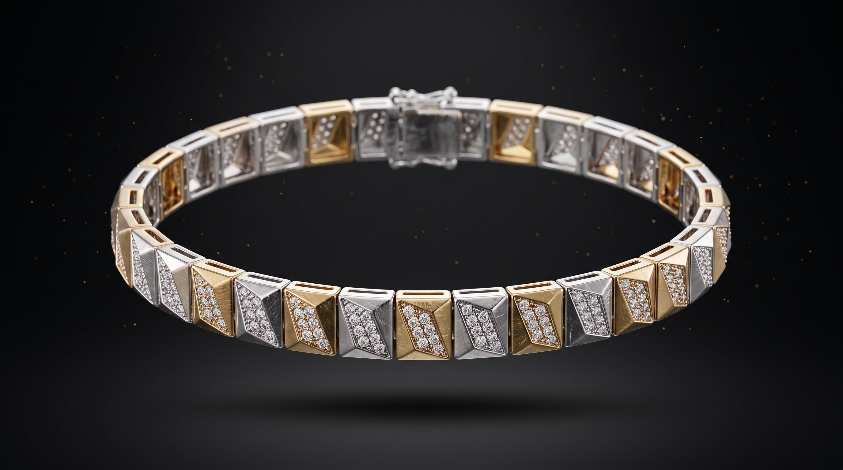 The Signature Two-Tone Link Bracelet — Handcrafted Men's Statement Piece