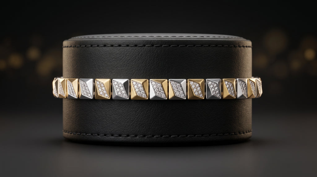 The Signature Two-Tone Link Bracelet — Handcrafted Men's Statement Piece