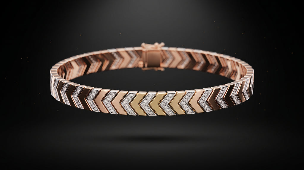 The Signature Two-Tone Link Bracelet — Handcrafted Men's Statement Piece