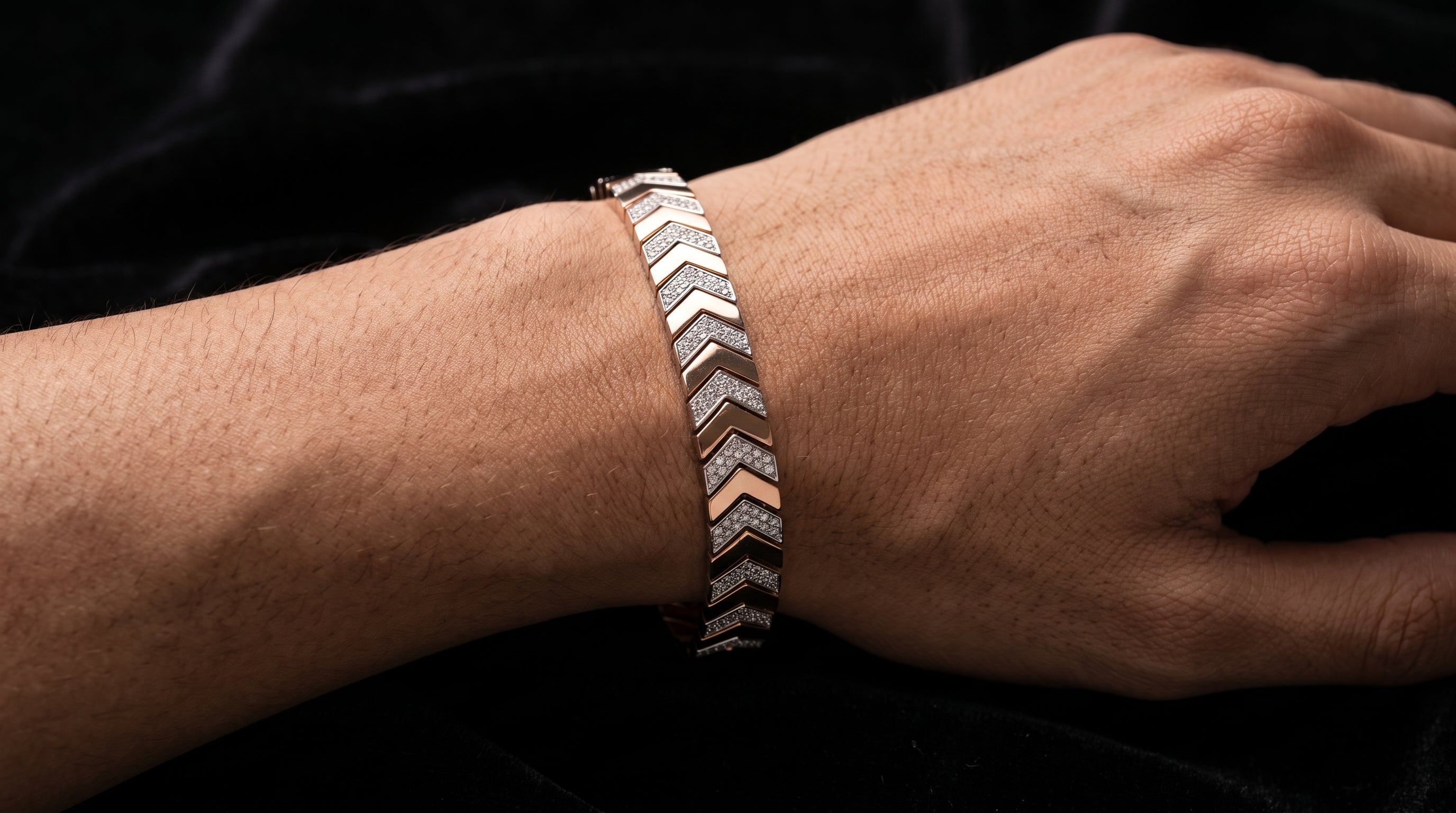 The Signature Two-Tone Link Bracelet — Handcrafted Men's Statement Piece