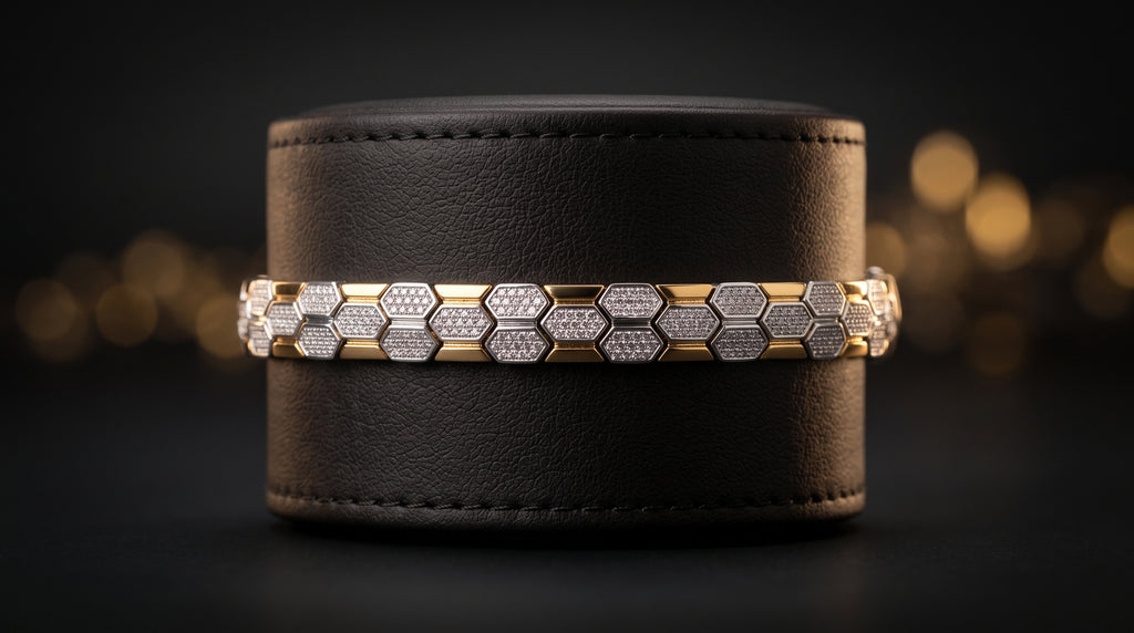 The Signature Two-Tone Link Bracelet — Handcrafted Men's Statement Piece