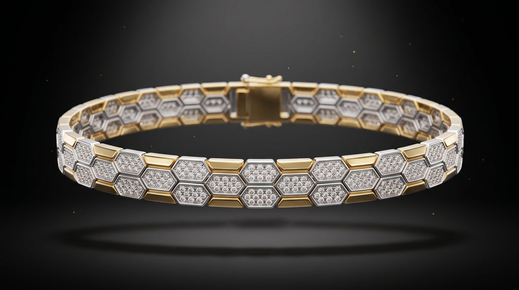 The Signature Two-Tone Link Bracelet — Handcrafted Men's Statement Piece