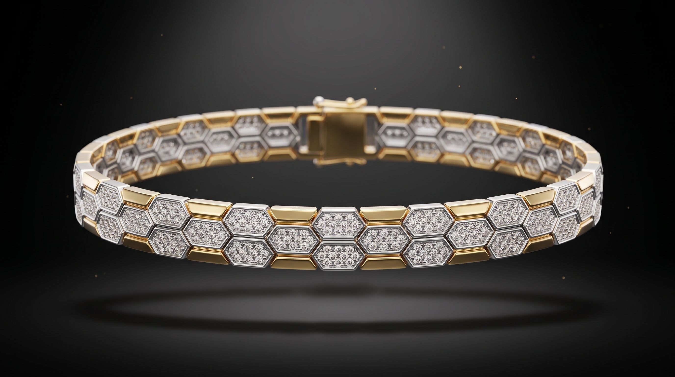 The Signature Two-Tone Link Bracelet — Handcrafted Men's Statement Piece
